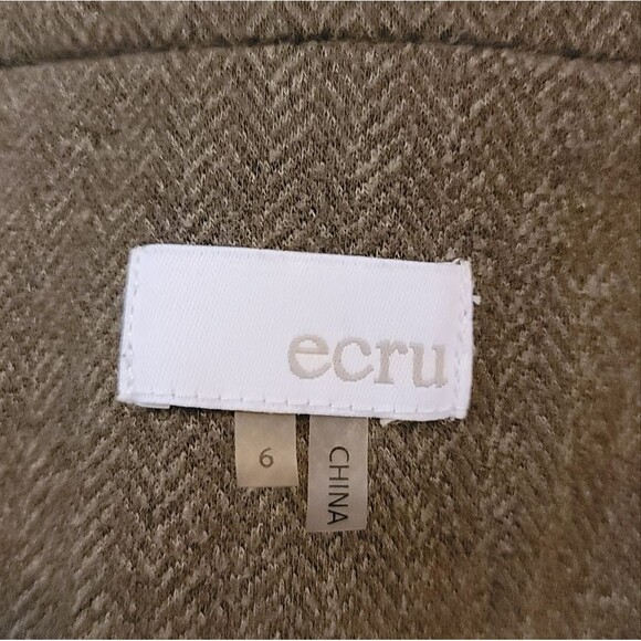 Ecru Brown One Button Blazer Size 6 - Picture 7 of 9